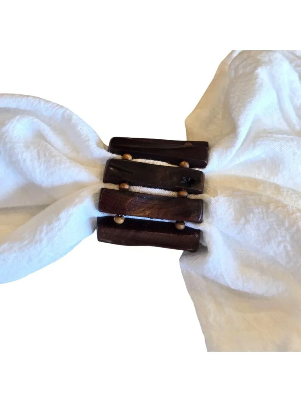 Faux Wood Napkin Rings Set Of 2 Rustic Dining Table Decor